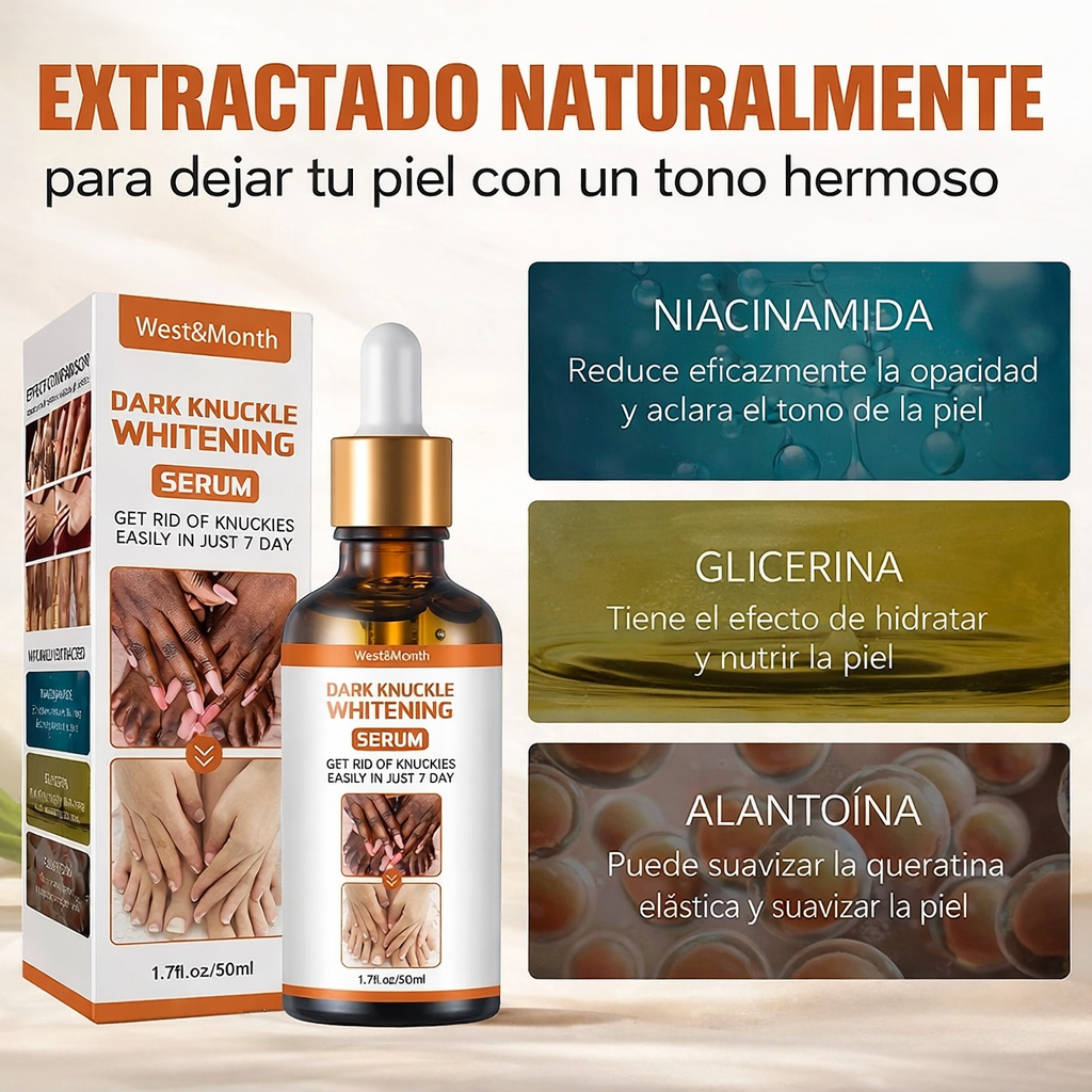 Serum aclarador de nudillos y zonas oscuras – piel más uniforme e iluminada