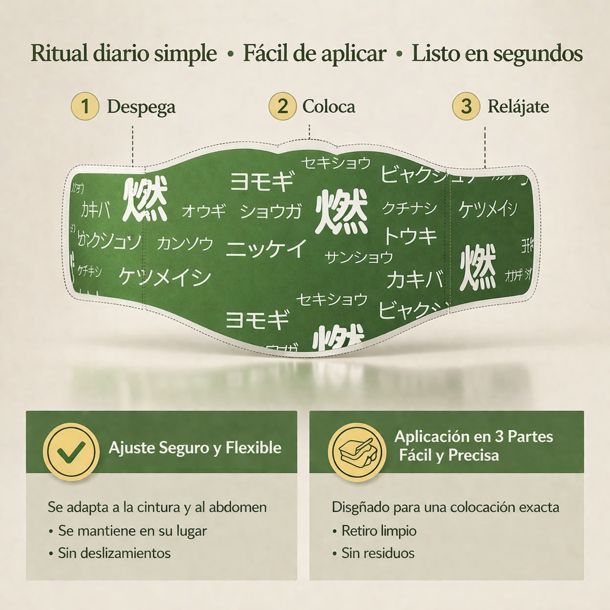 Parches Naturales Japoneses para Abdomen y Cintura (5 Parches)