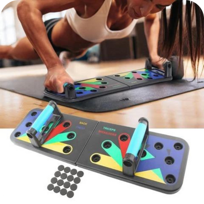 Tablero de flexiones multifuncional – entrena pecho, brazos y espalda desde casa